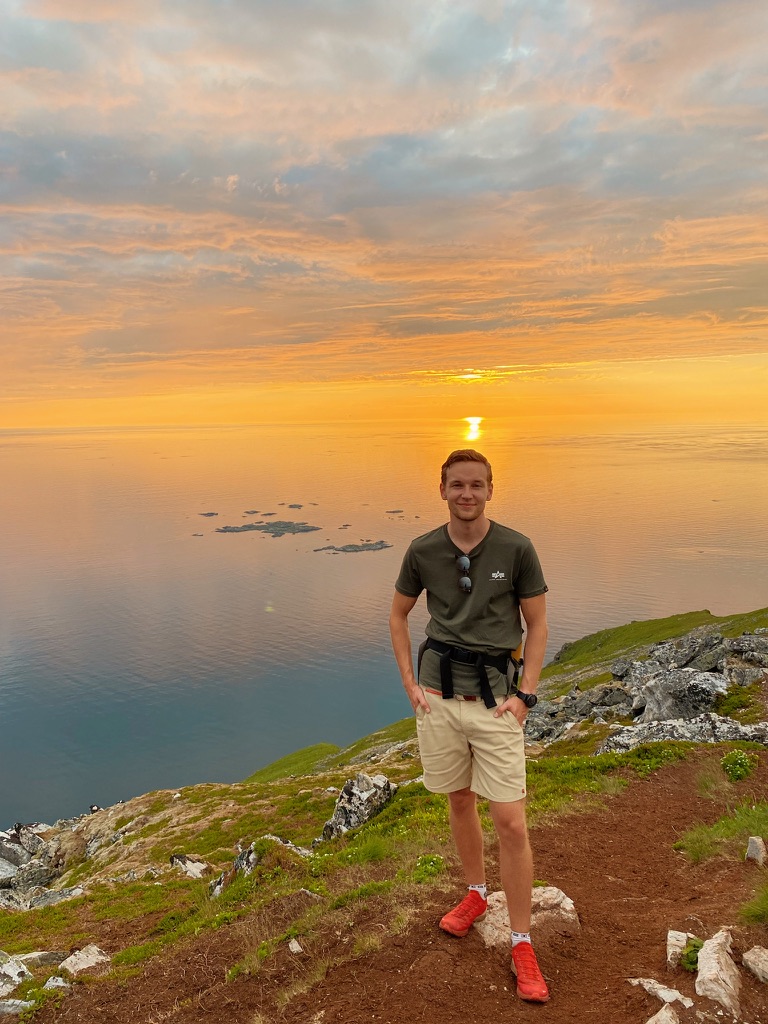 Hiking to the Summit of Veggen in Lofoten: Embracing the Midnight Sun